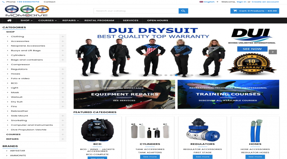MOMODIVE Scuba Diving Brescia, Italy