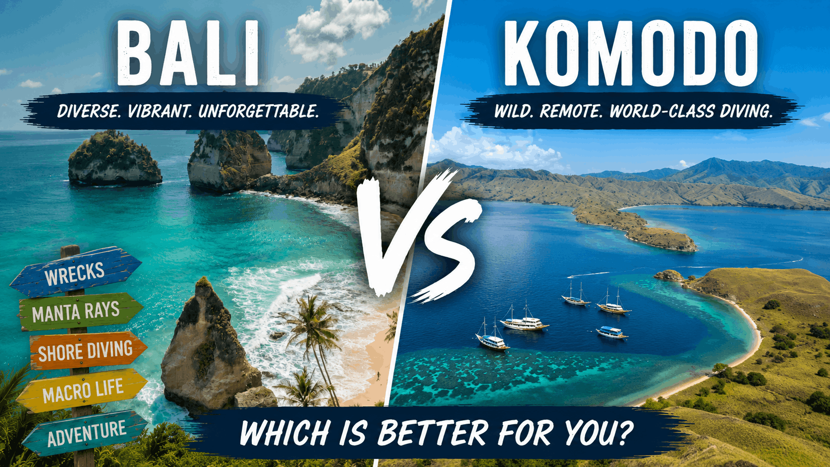 Bali vs Komodo: Which Indonesian Dive Destination Is Better?